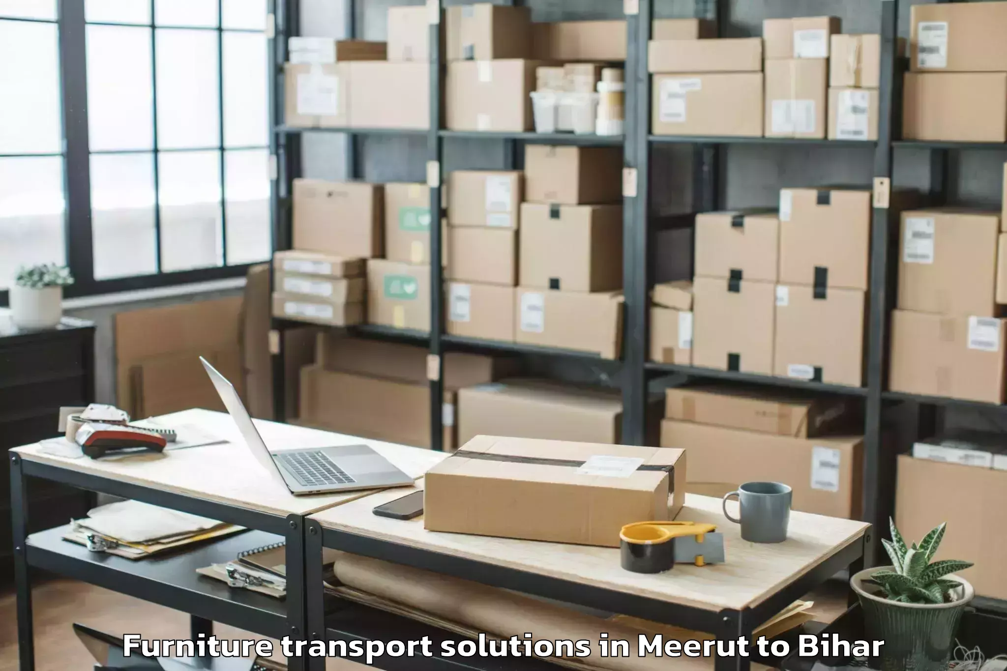 Affordable Meerut to Bar Bigha Furniture Transport Solutions